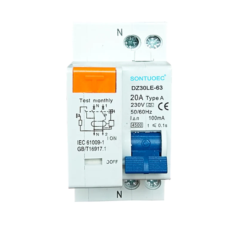 1p+n Lloji elektronik RCBO