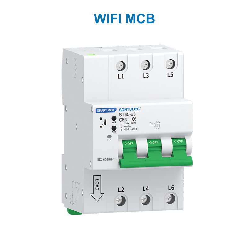 WiFi RS485 Multifunksional IoT Inteligjent MCB RCBO Breaker Inteligjent Micro Circuit